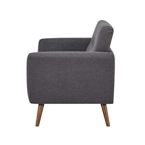 GIA Furniture Home Series Mid-Century Modern Loveseat, Love Seat, Dark Gray