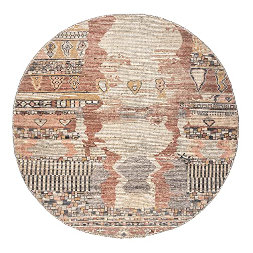 nuLOOM Hermina Flatweave Tribal Jute Area Rug, 6' Round, Multi