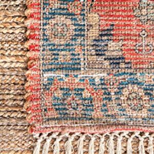 nuLOOM Sonja Flatweave Jute Runner Rug, 2' 6" x 8', Multi