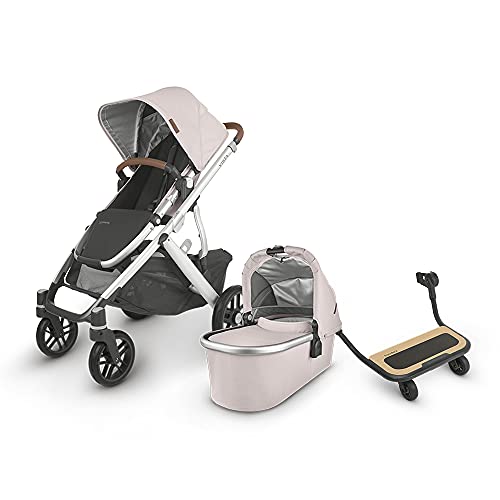 UPPAbaby Vista V2 Stroller - Alice (Dusty Pink/Silver/Saddle Leather) + Piggyback for Vista & Vista V2