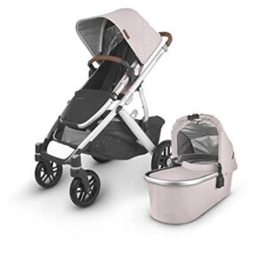 UPPAbaby Vista V2 Stroller - Alice (Dusty Pink/Silver/Saddle Leather) + Piggyback for Vista & Vista V2