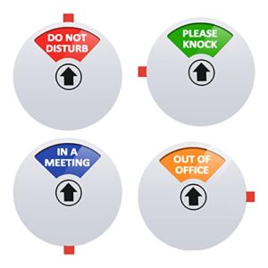 privacy sign,do not disturb/please knock/out of office/in a meeting sign,office door sign that lets others know whether you're available or not(5inch,silver)