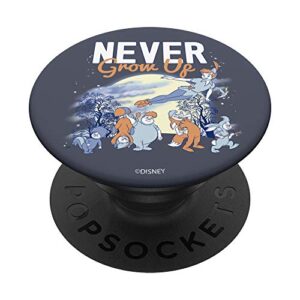 disney peter pan lost boys never grow up moonlight portrait popsockets popgrip: swappable grip for phones & tablets