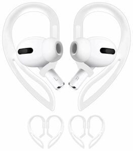2 pairs ear hooks compatible with airpods 3 2 1 and pro 2 pro, 360° rotation adjustable length anti-slip sport outdoor earhooks tips holder compatible with airpods pro 2 pro and 1 2 3 - translucent