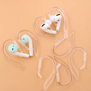 2 Pairs Ear Hooks Compatible with AirPods 3 2 1 and Pro 2 Pro, 360° Rotation Adjustable Length Anti-Slip Sport Outdoor Earhooks Tips Holder Compatible with AirPods Pro 2 Pro and 1 2 3 - Translucent