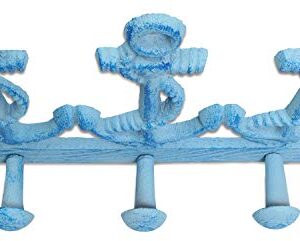 Basic Fundamentals Cast Iron Nautical Anchors Wall Rack with 3 Hooks