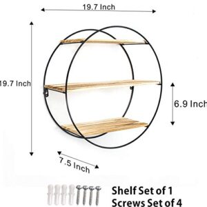 PENGKE 3 Tier Wall Floating Ledge Shelves for Home Decor,Wall Decoration Storage Shelf and Wall Mount Booke Display Rack for Bedroom and Living Room