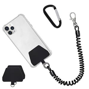 doormoon phone lanyard tether with patch, universal stretchy straps and phone case anchor for anti-drop outdoor skiing hiking cycling climbing compatible for iphone samsung pixel most smartphones