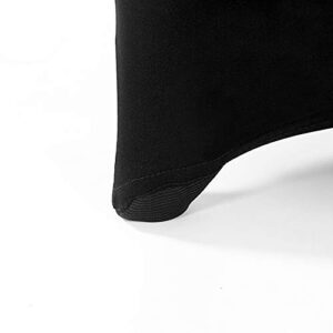 Peomeise 6FT Spandex Table Cover Rectangular Stretch Spandex Tablecloth (Black,6FT)