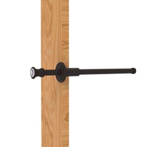 allied brass carolina crystal collection retractable pullout garment rod, oil rubbed bronze