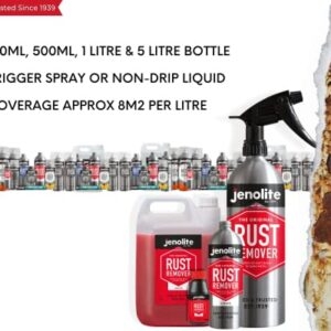 JENOLITE Original Rust Remover Liquid Trigger Spray - Removes Rust Back To Bare Metal - 500ml