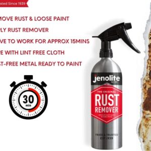 JENOLITE Original Rust Remover Liquid Trigger Spray - Removes Rust Back To Bare Metal - 500ml