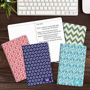 Elan Publishing Company Field Notebook/Journal - 5"x8" - Ikat Patterns - Lined Memo Book - Pack of 5