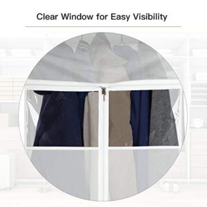 Zilink Hanging Clothes Bag Organizer 43 inch-2 Pack Large Garment Bags Suit Bag for Storage Hanging Clothes Cover for Suit Coats Dress Closet Storage