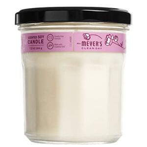 Mrs. Meyer's Soy Aromatherapy Candle, 35 Hour Burn Time, Made with Soy Wax and Essential Oils, Peony, 7.2 oz