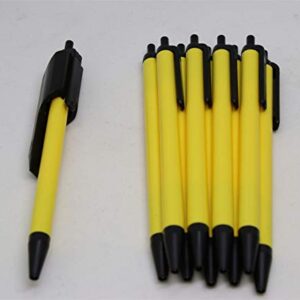 RevMark Magnetic Pen Holder with 12 Black Ink Ballpoint Pens, Made in the USA, Great for Toolboxes, Toolbench, Desks, Metal Surfaces. Ideal for construction, teachers, offices and more. (Neon Yellow)