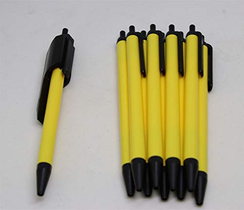 RevMark Magnetic Pen Holder with 12 Black Ink Ballpoint Pens, Made in the USA, Great for Toolboxes, Toolbench, Desks, Metal Surfaces. Ideal for construction, teachers, offices and more. (Neon Yellow)