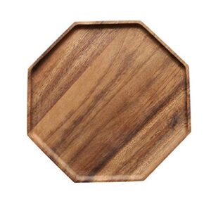 Set of 2 Acacia Wooden Serving Tray Vegetable Fruit Platter Decor Wood Trays Square Dessert Plates Food Dish Serving Platters Cheese Board Party Trays Charger Plate Wooden Charcuterie Boards Platters