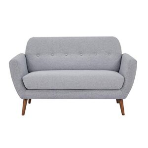 gia furniture home series mid-century modern loveseat, love seat, light gray