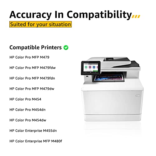 CMYBabee Compatible 414A Toner Cartridge 4 Pack Replacement for HP 414A 414X W2020A for Color Laserjet Pro MFP M479fdw M479fdn M454dw M454dn M479 Printer Ink W2021A W2022A W2023A W2020X W2021X W2022X