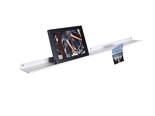 RBH Design Concepts Floating Ledge, Photo Shelf, Art Ledge - Very Durable and Made in The USA (White, 33")