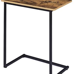 EKNITEY C Table End Table - 23.6" L* 13.9" W Small Side Table Industrial Snack Table for Sofa, Couch, Living Room, Bedroom and Small Spaces