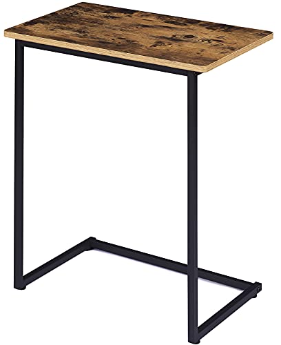 EKNITEY C Table End Table - 23.6" L* 13.9" W Small Side Table Industrial Snack Table for Sofa, Couch, Living Room, Bedroom and Small Spaces