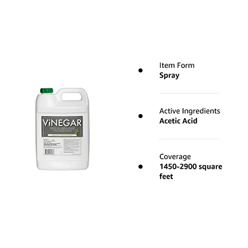 Energen Carolina LLC 578 Vinegar Weed & Grass Killer Approved for Organic Production Pet Safe Glyphosate Free Herbicide, Gallon 1, Yellow