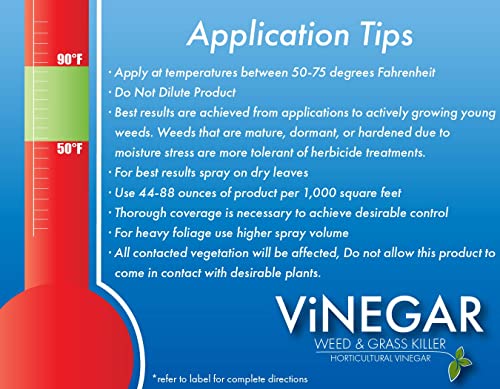 Energen Carolina LLC 578 Vinegar Weed & Grass Killer Approved for Organic Production Pet Safe Glyphosate Free Herbicide, Gallon 1, Yellow