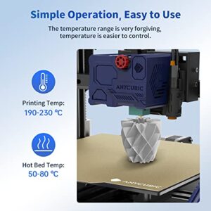 ANYCUBIC PLA 3D Printer Filament, 3D Printing PLA Filament 1.75mm Dimensional Accuracy +/- 0.02mm, 1KG Spool (2.2 lbs), Grey