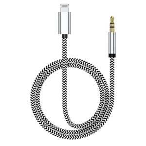 [apple mfi certified] aux cord for iphone 13, lightning to 3.5 mm headphone jack adapter, 3.5mm to lightning adapter, aux adapter, headphone jack adapter, compatible for iphone 12 11 xs xr x 7 7p 8 8p