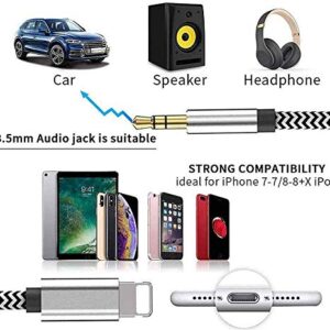 [Apple MFi Certified] AUX Cord for iPhone 13, Lightning to 3.5 mm Headphone Jack Adapter, 3.5mm to Lightning Adapter, Aux Adapter, Headphone Jack Adapter, Compatible for iPhone 12 11 XS XR X 7 7P 8 8P