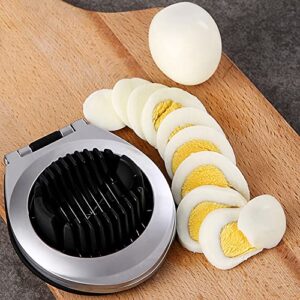 Bugucat Egg Cutter, Egg Wedger 304 Stainless Steel Wire Egg Slicer Splitter Chopper with 2 in 1 Disc Metal Shelf Wedges Kitchen Tool for Eggs,Salads, Sandwiches