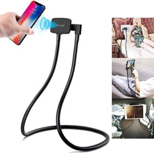 b-land magnetic phone holder, gooseneck bed cell phone holders universal mobile phone stand flexible tablet stand holder neck phone holder, compatible of phones & tablets