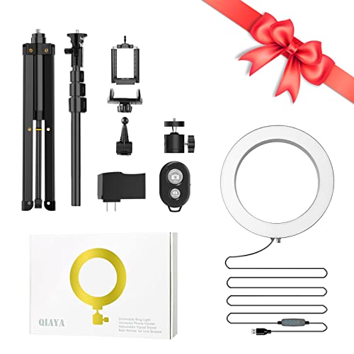 Selfie Ring Light with Tripod Stand and Phone Holder LED Circle Lights Halo Lighting for Make Up Live Steaming Photo Photography Vlogging Video (54 Tall)
