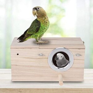 wooden birds house, durable birds nest box cockatiels bird breeding box house decoration, 29 x 14.7 x 14.7cm / 11.4 x 5.8 x 5.8in