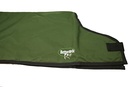 BetterMilk Calf Coats Waterproof Livestock Protector Pro Calf Blanket, Calf Warmer - Large Holstein Size - Green