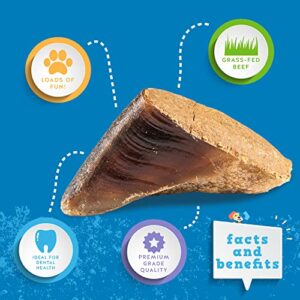 Jack&Pup Filled Cow Hooves for Dogs; Stuffed Dog Chew Hoofs (5 Pack) Cow Hoofs for Dogs. Natural Dog Chews, Filled Dog Bones (Peanut Butter Flavor)