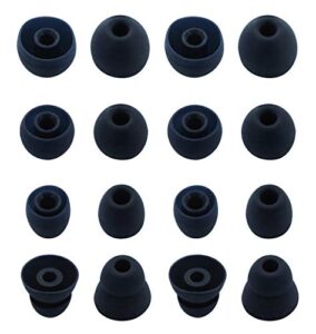 alxcd ear tips for powerbeats pro headphones, 8 pairs s/m/l/d 4 sizes soft silicone earbud tips replacement, fit for powerbeats pro earphones 2019 pb pro, navy