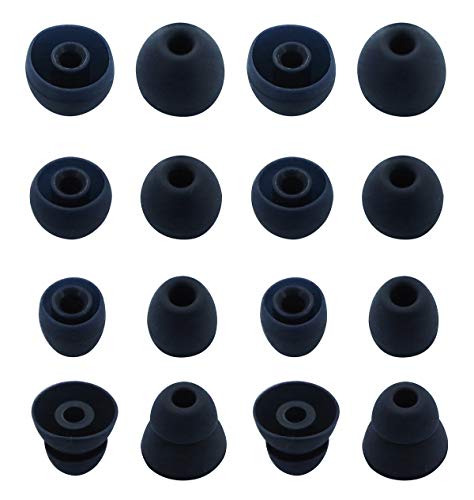 ALXCD Ear Tips for Powerbeats Pro Headphones, 8 Pairs S/M/L/D 4 Sizes Soft Silicone Earbud Tips Replacement, Fit for Powerbeats Pro Earphones 2019 PB Pro, Navy