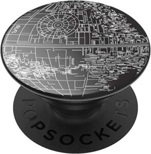 ​​​​popsockets phone grip with expanding kickstand, popsockets for phone - star wars - death star alum