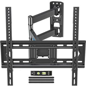 mountup tv wall mount, single stud tv mount swivel tilt full motion for most 26-55 inch flat screen/curved tvs, universal articulating wall mount tv bracket with max vesa 400x400mm, holds up to 60lbs