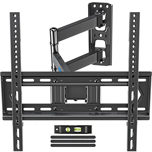 MOUNTUP TV Wall Mount, Single Stud TV Mount Swivel Tilt Full Motion for Most 26-55 Inch Flat Screen/Curved TVs, Universal Articulating Wall Mount TV Bracket with Max VESA 400x400mm, Holds up to 60lbs