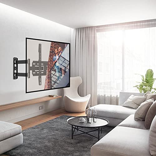 MOUNTUP TV Wall Mount, Single Stud TV Mount Swivel Tilt Full Motion for Most 26-55 Inch Flat Screen/Curved TVs, Universal Articulating Wall Mount TV Bracket with Max VESA 400x400mm, Holds up to 60lbs