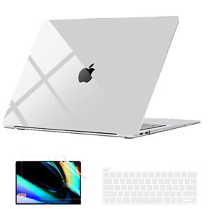 b belk compatible with macbook pro 16 inch case 2020 2019 release a2141, clear plastic laptop hard shell case with keyboard cover & screen protector, macbook pro 16 case with touch bar & touch id