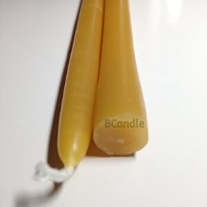 BCandle 100% Beeswax 5 Hour Burning Candles Organic Hand Made - 9 Inches Tall, 1/2 Inch Thick; Tapers (12)