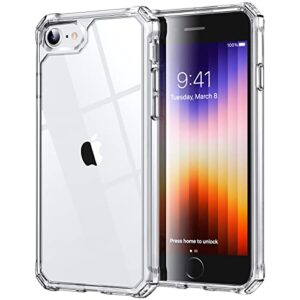 esr for iphone se (2022) case, iphone se (2020) and iphone 8, military-grade protection, shock-absorbing corners, scratch and yellowing-resistant back, phone case for se 3/2, air armor case, clear