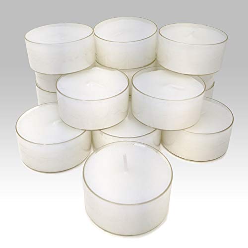Hyoola Tea Light Candles - 16 Pack - White Jumbo Unscented Tealight Candles - Long Burning - 10 Hours