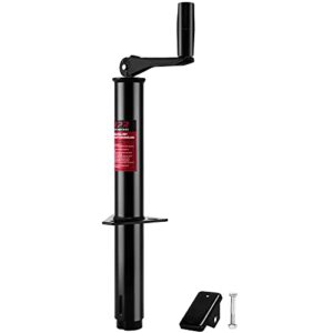openroad 5000 lbs a-frame trailer jack, 15" vertical travel, heavy duty top wind jack with foot plate for rv, cargo, and utility trailers tongue, black