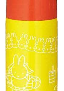 Thermos FHL-402FB Y-OR Water Bottle, Vacuum Insulated Straw Bottle, 13.5 fl oz (400 ml), Miffy Yellow Orange, Cold Insulating